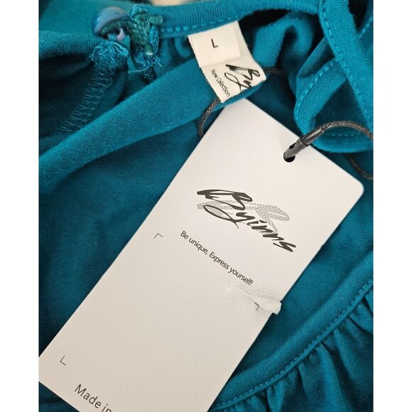 Womens Teal Sleeveless Jumpsuit Size Large With Waist Tie Casual Summer Chic - Picture 12 of 14